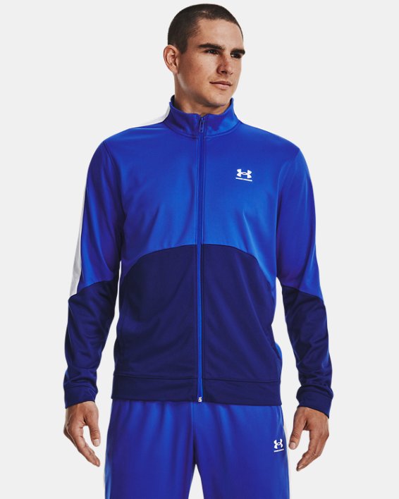 Men's UA Tricot Jacket, Blue, pdpMainDesktop image number 0